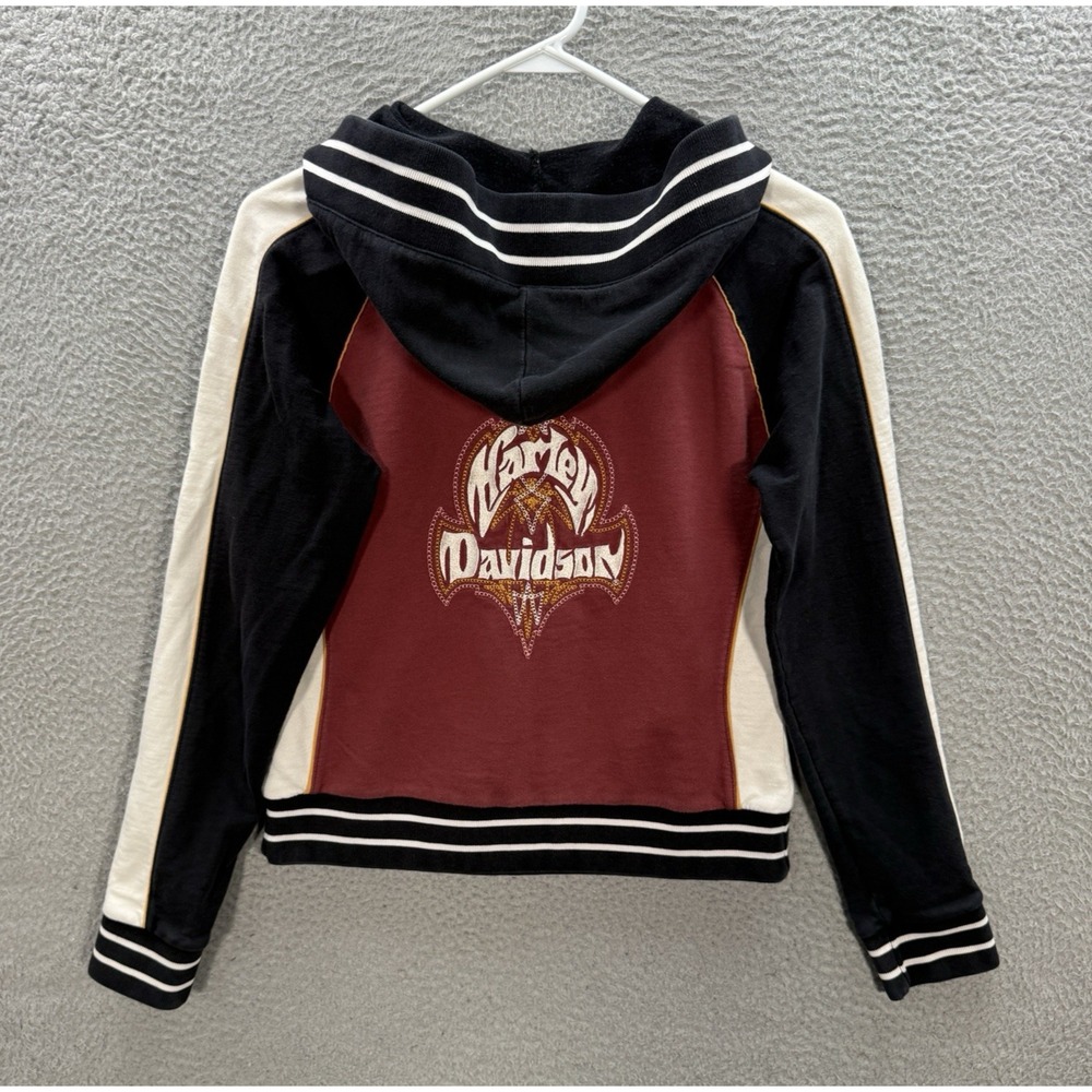 Vintage Harley Davisdon Sweatshirt Womens Medium Multicolor Hoodie Biker Y2K